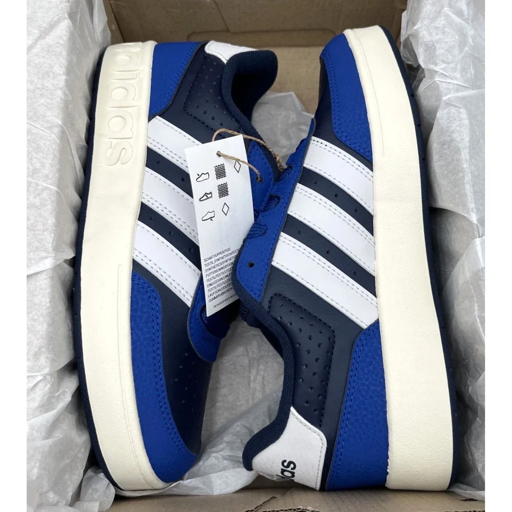 Adidas Youth Big Boys Breakbase J Skate Low Top Sneaker Size 5 Royal Navy Blue